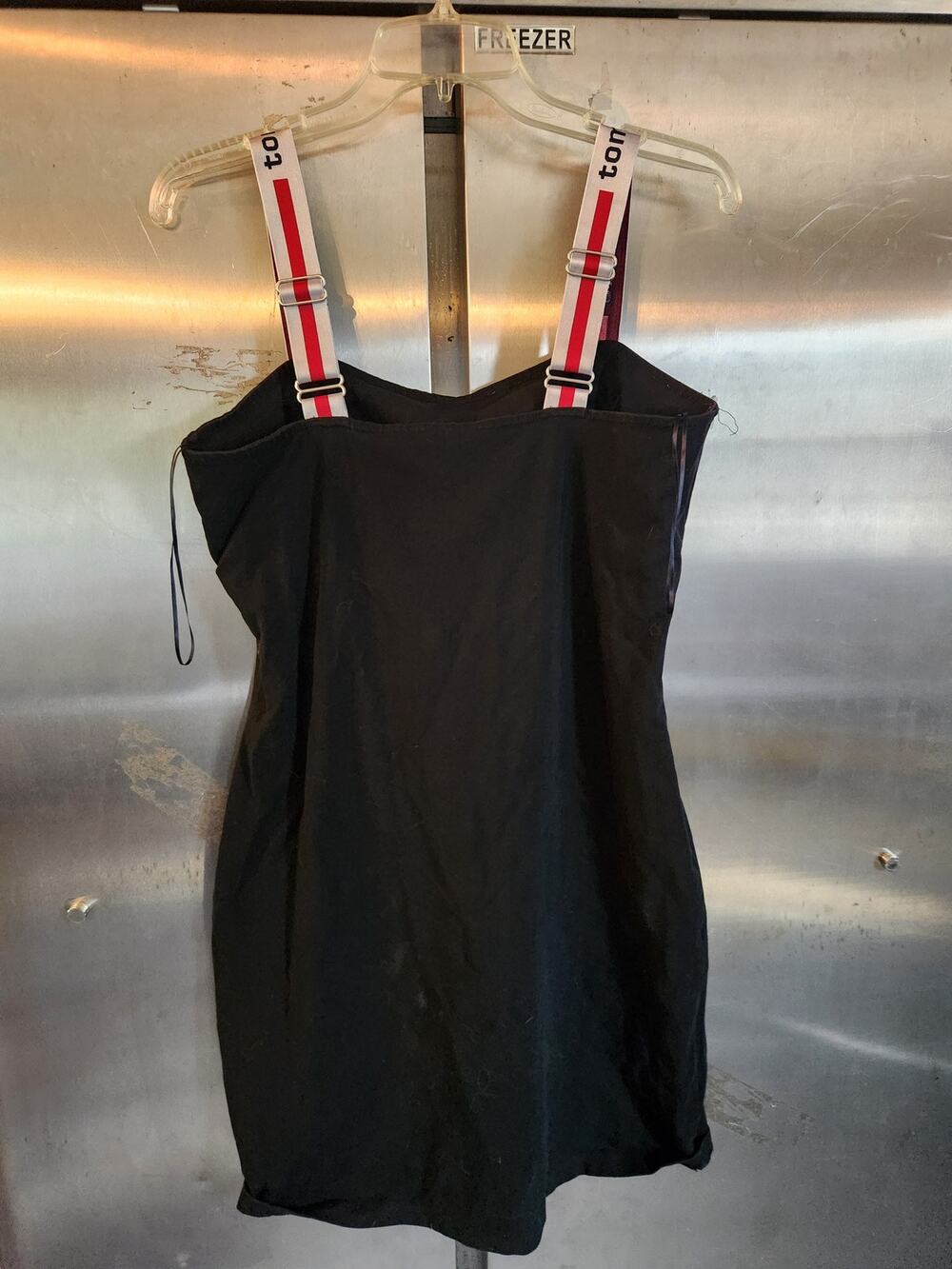 Tommy Jeans Womens Black Spaghetti Strap Slip Cami Dress Size Large L